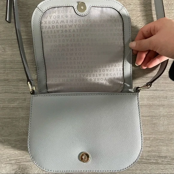 Light Blue/Gray Kate Spade Mini Crossbody Bag - Picture 3 of 6